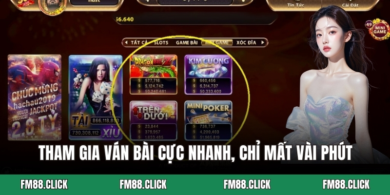 Tham gia ván bài cực nhanh, chỉ mất vài phút